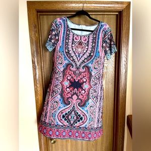 Sherosa Womens Summer Floral Print Sleeveless Dress, Size Medium, Worn once